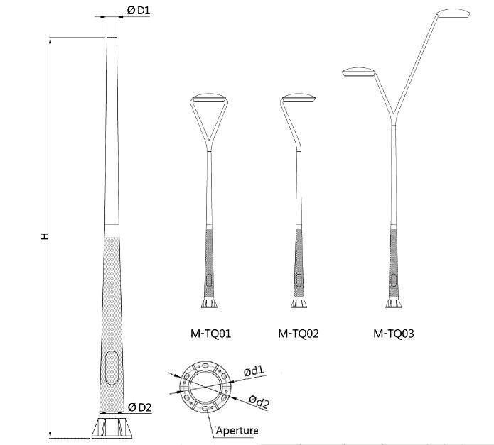 aluminum-park-poles-M-TS01